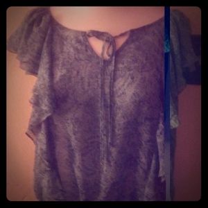 Ana sleeveless top sheer Large